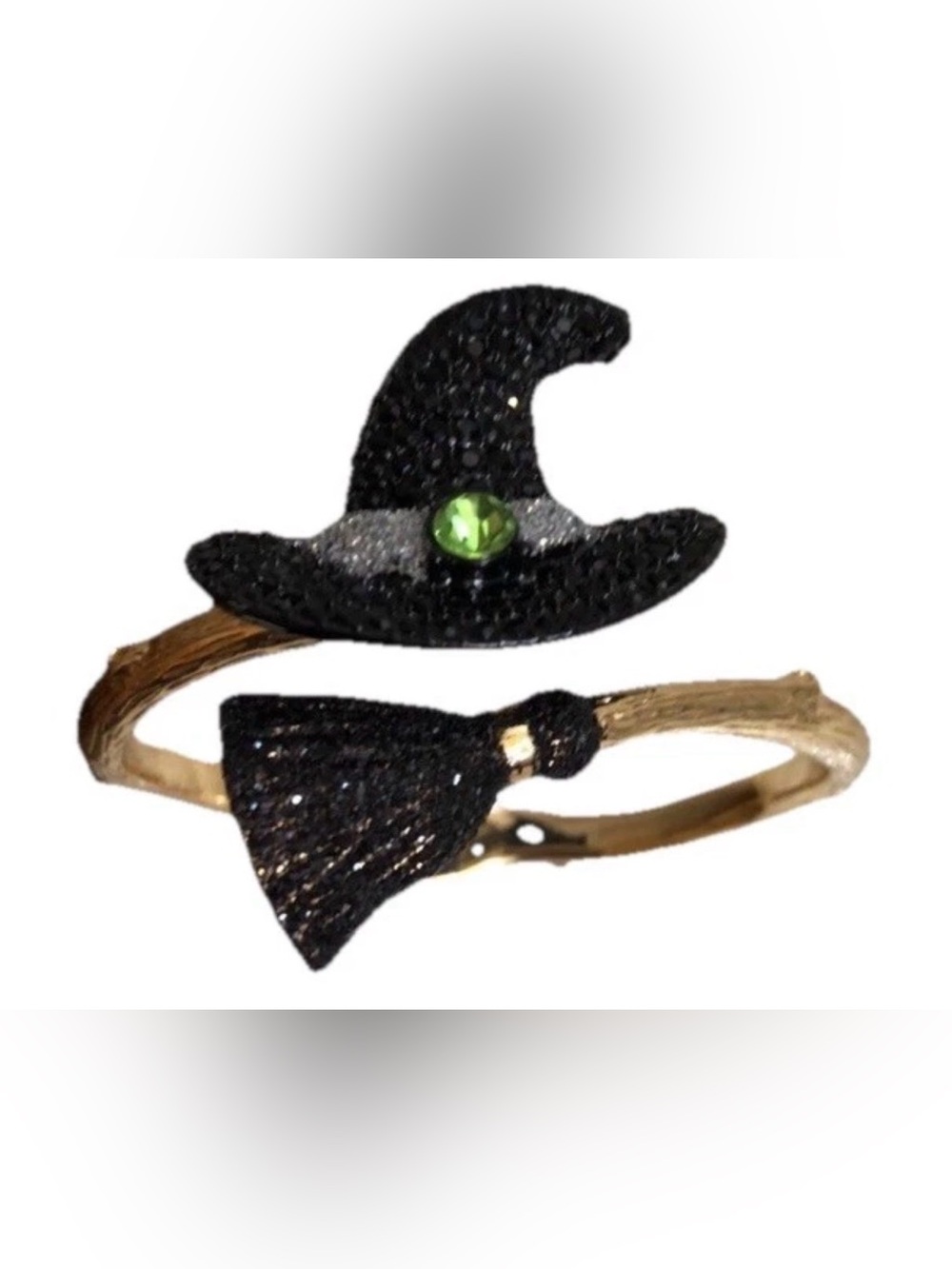 Betsey Johnson Black & Green Witch Hat Broom Bracelet